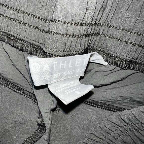 Athleta Textured Brooklyn Jogger women Sz 8 Olive Green Athleisure Travel Pants - Picture 5 of 6